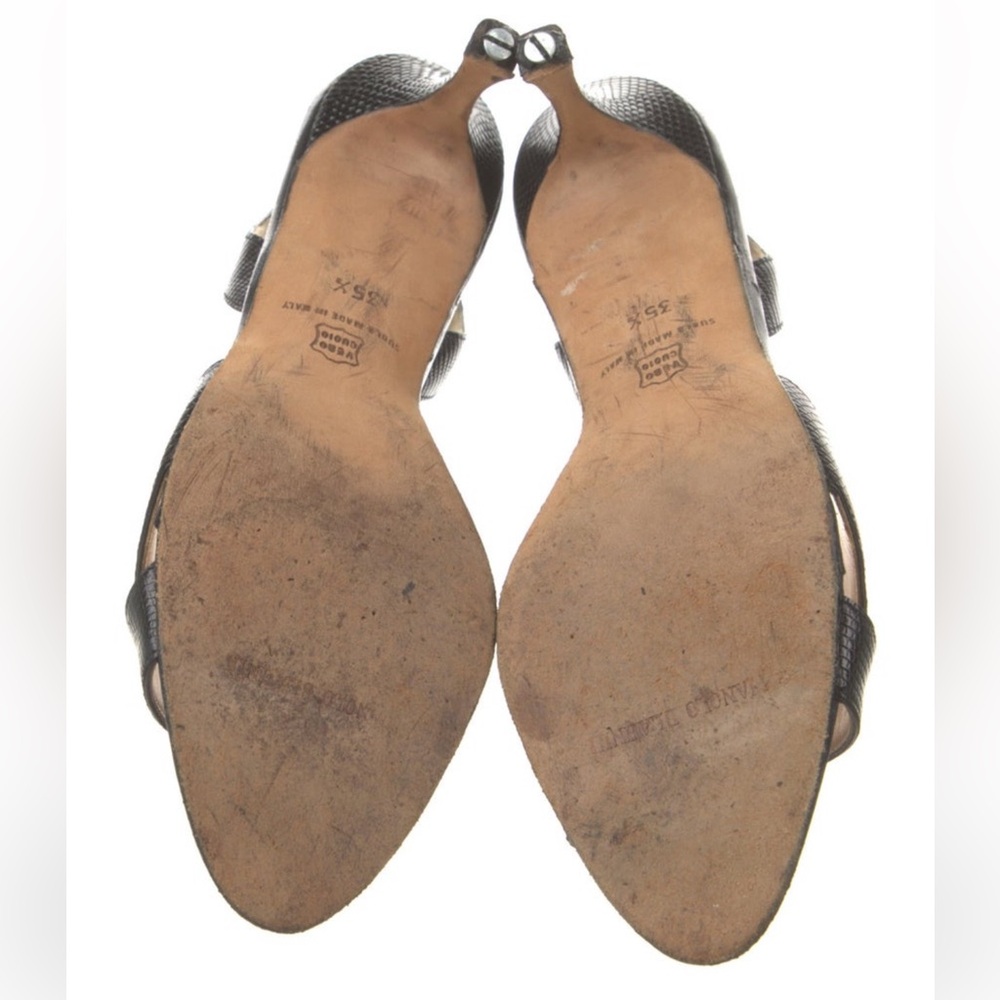 Vintage Manolo Blahnik Python Leather Slingback S… - image 4